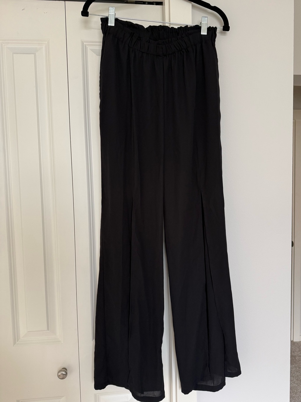 Mimi Chica Black Wide-Leg Paperbag Waist Pants